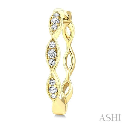Diamond Fashion Hoop Earrings