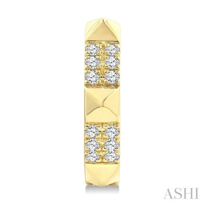 Pyramid Diamond Huggie Fashion Earrings