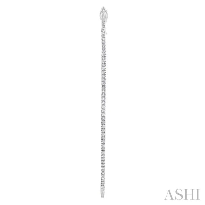 Inside-Out Diamond Skinny Hoop Earrings