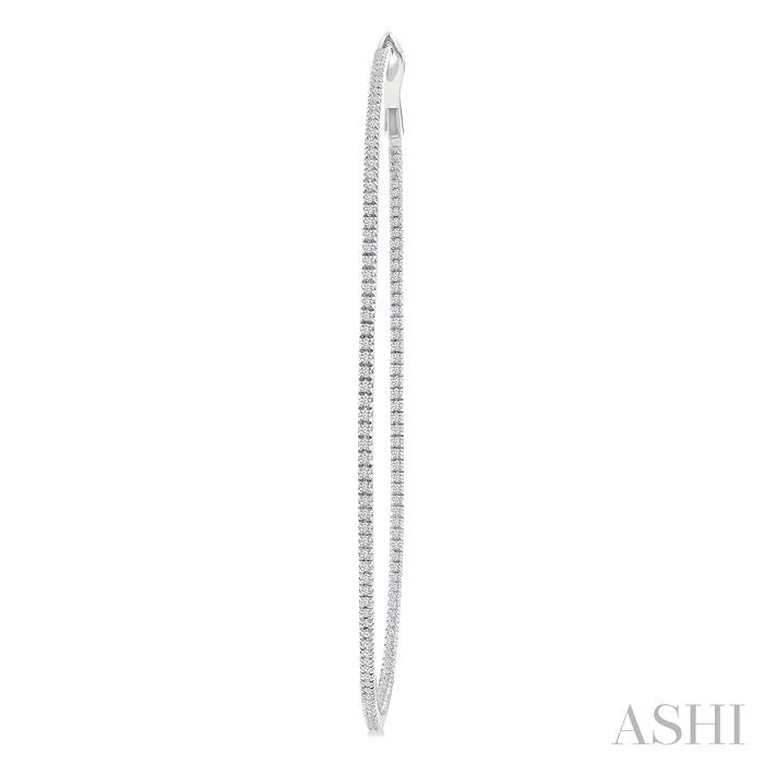 Inside-Out Diamond Skinny Hoop Earrings