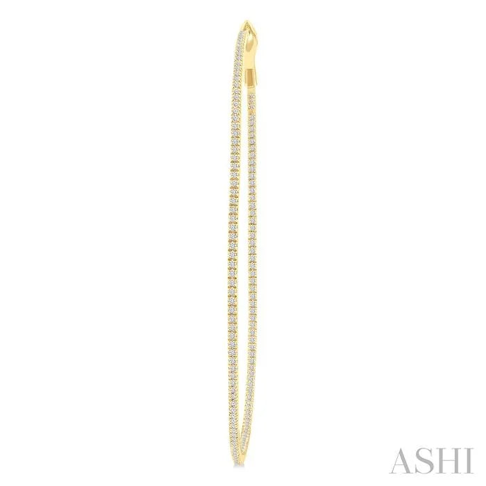 Inside-Out Diamond Skinny Hoop Earrings