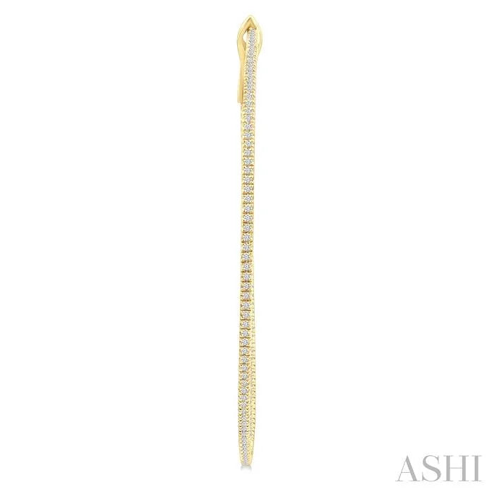 Inside-Out Diamond Skinny Hoop Earrings