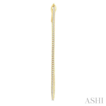 Inside-Out Diamond Skinny Hoop Earrings