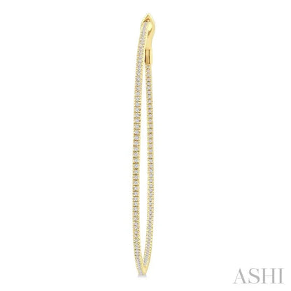 Inside-Out Diamond Skinny Hoop Earrings