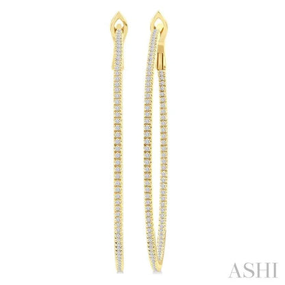 Inside-Out Diamond Skinny Hoop Earrings