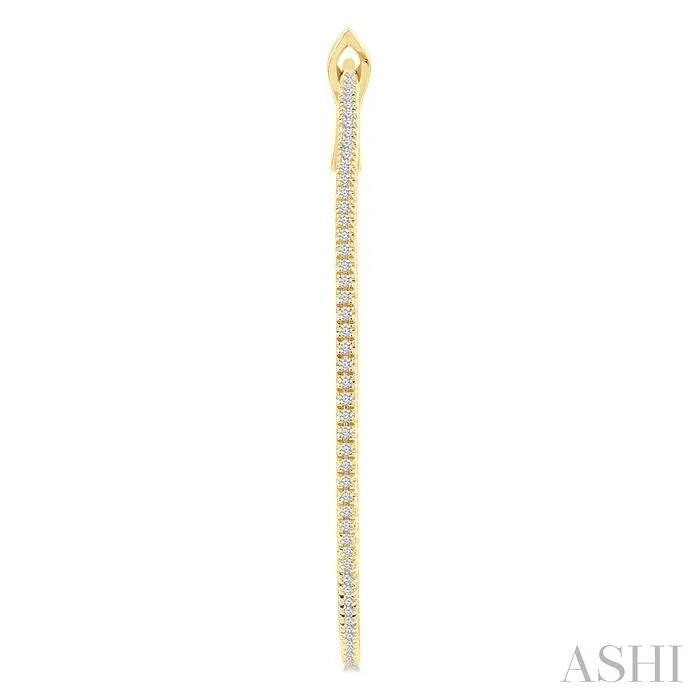 Inside-Out Diamond Skinny Hoop Earrings