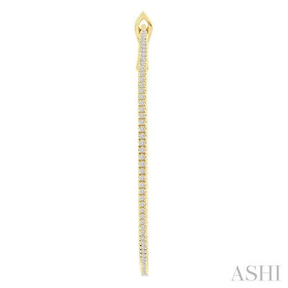 Inside-Out Diamond Skinny Hoop Earrings