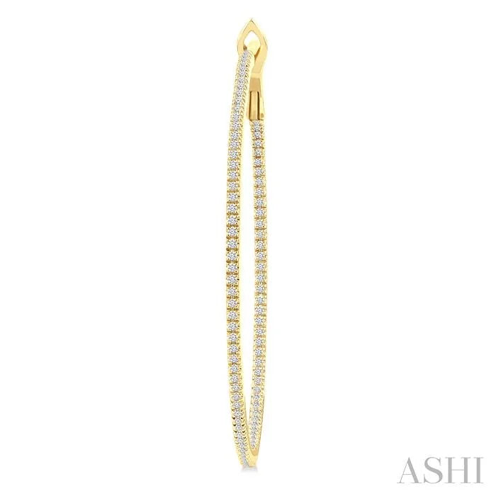 Inside-Out Diamond Skinny Hoop Earrings