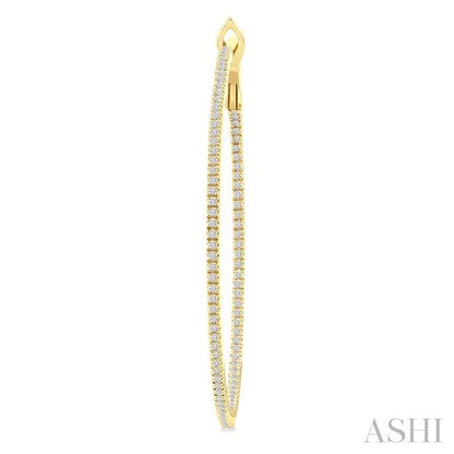 Inside-Out Diamond Skinny Hoop Earrings
