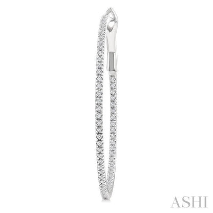 Inside-Out Diamond Skinny Hoop Earrings