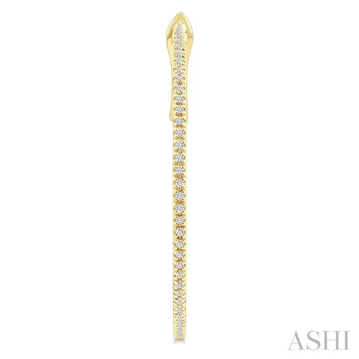 Inside-Out Diamond Skinny Hoop Earrings