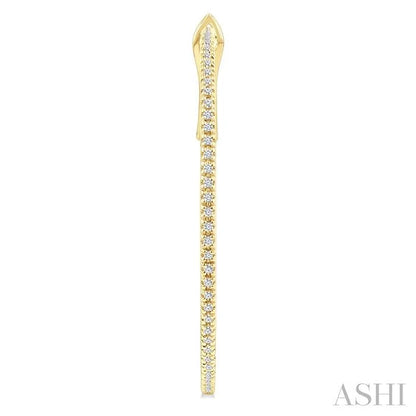 Inside-Out Diamond Skinny Hoop Earrings