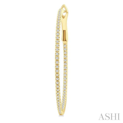 Inside-Out Diamond Skinny Hoop Earrings
