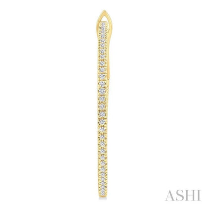 Inside-Out Diamond Skinny Hoop Earrings