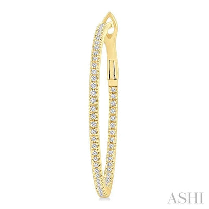 Inside-Out Diamond Skinny Hoop Earrings