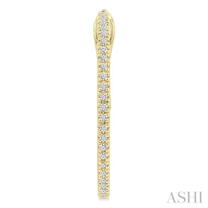 Inside-Out Diamond Skinny Hoop Earrings