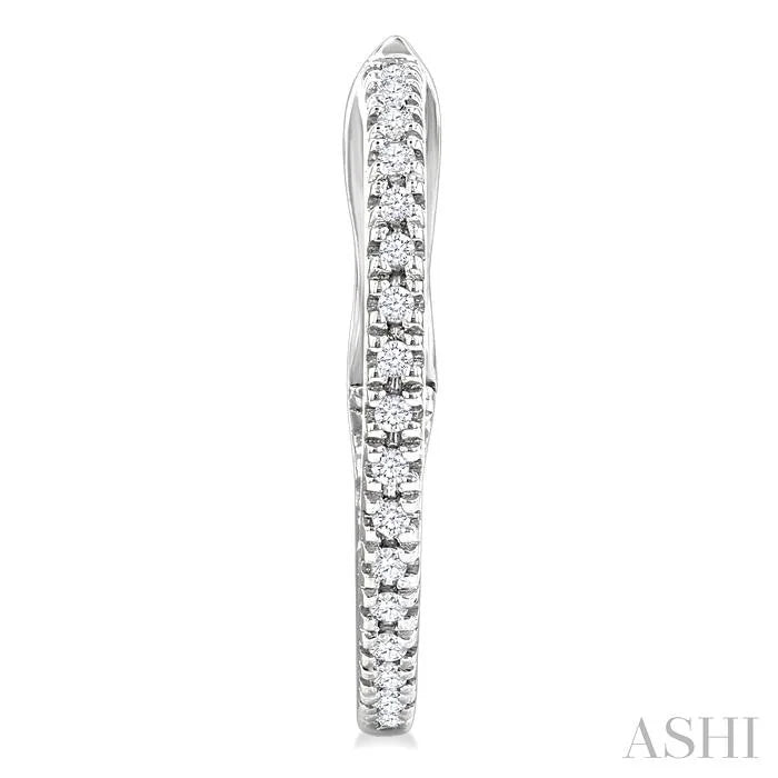 Inside-Out Diamond Skinny Hoop Earrings