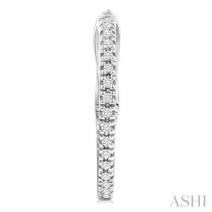Inside-Out Diamond Skinny Hoop Earrings