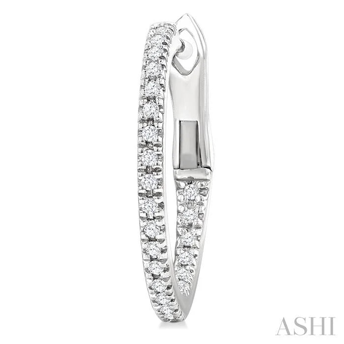 Inside-Out Diamond Skinny Hoop Earrings