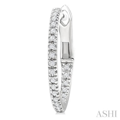 Inside-Out Diamond Skinny Hoop Earrings