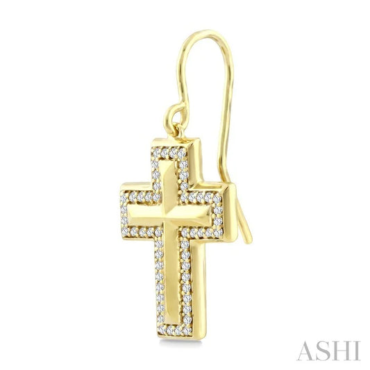 Cross Diamond Fashion Earrings