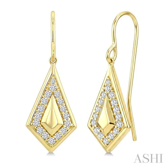 Kite Shape Diamond Fashion Earrings