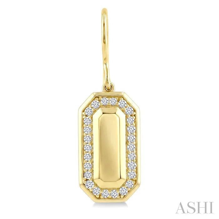 Emerald Shape Diamond Fashion Earrings