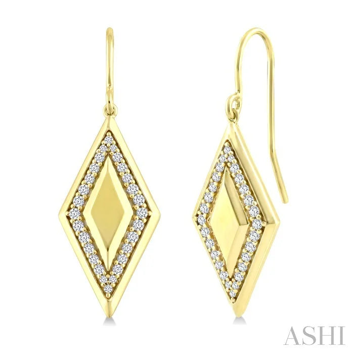 Rhombus Shape Diamond Fashion Earrings
