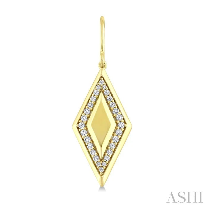 Rhombus Shape Diamond Fashion Earrings