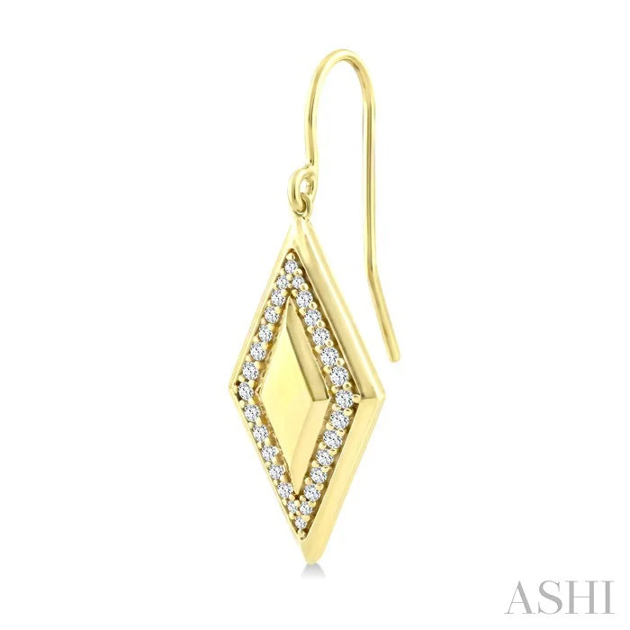 Rhombus Shape Diamond Fashion Earrings