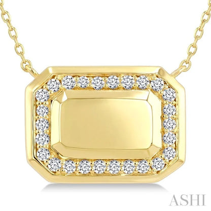 Emerald Shape Diamond Fashion Pendant