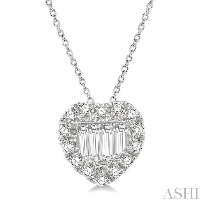 Heart Shape Halo Fusion Diamond Fashion Pendant