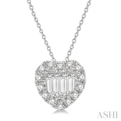 Heart Shape Halo Fusion Diamond Fashion Pendant