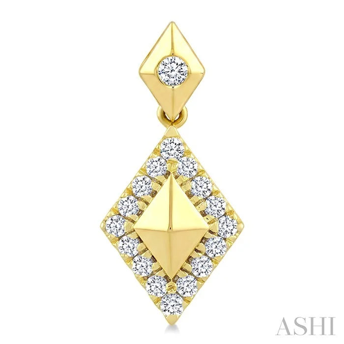 Golden Glow Kite Shape Diamond Fashion Earrings