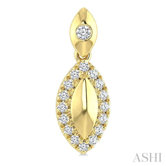 Golden Glow Marquise Shape Diamond Fashion Earrings