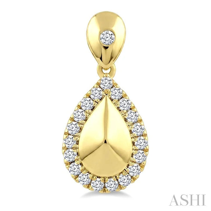 Golden Glow Pear Shape Diamond Fashion Earrings