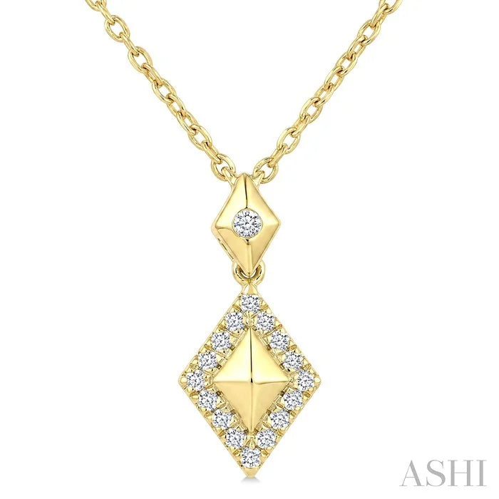 Golden Glow Kite Shape Diamond Fashion Pendant