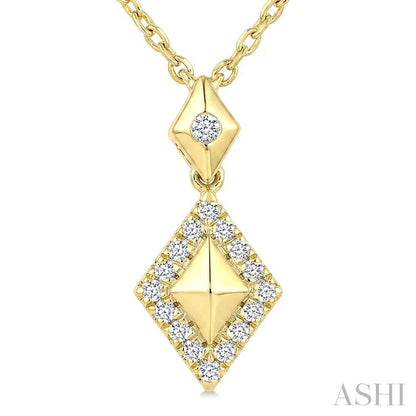 Golden Glow Kite Shape Diamond Fashion Pendant