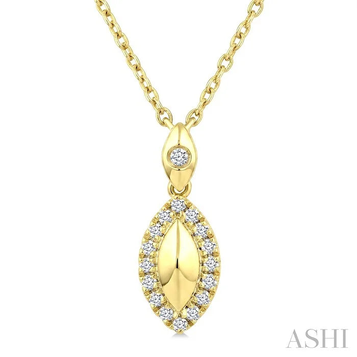 Golden Glow Marquise Shape Diamond Fashion Pendant