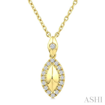 Golden Glow Marquise Shape Diamond Fashion Pendant