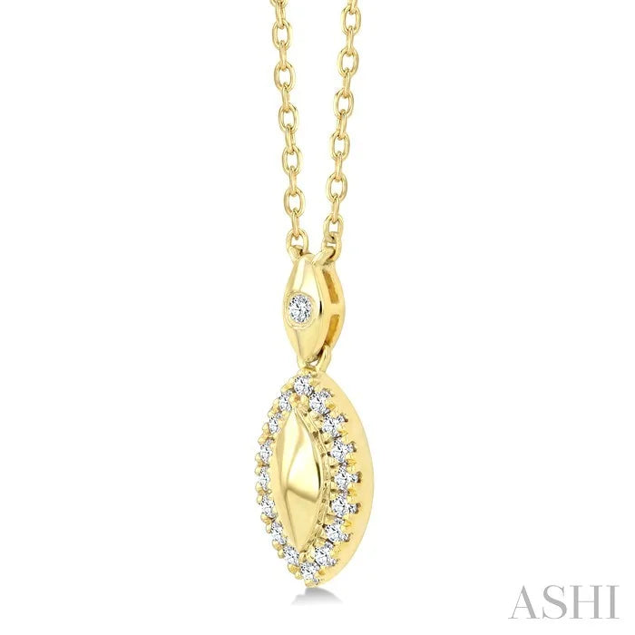Golden Glow Marquise Shape Diamond Fashion Pendant