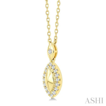 Golden Glow Marquise Shape Diamond Fashion Pendant