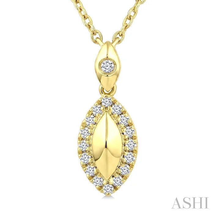 Golden Glow Marquise Shape Diamond Fashion Pendant