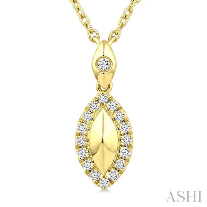 Golden Glow Marquise Shape Diamond Fashion Pendant