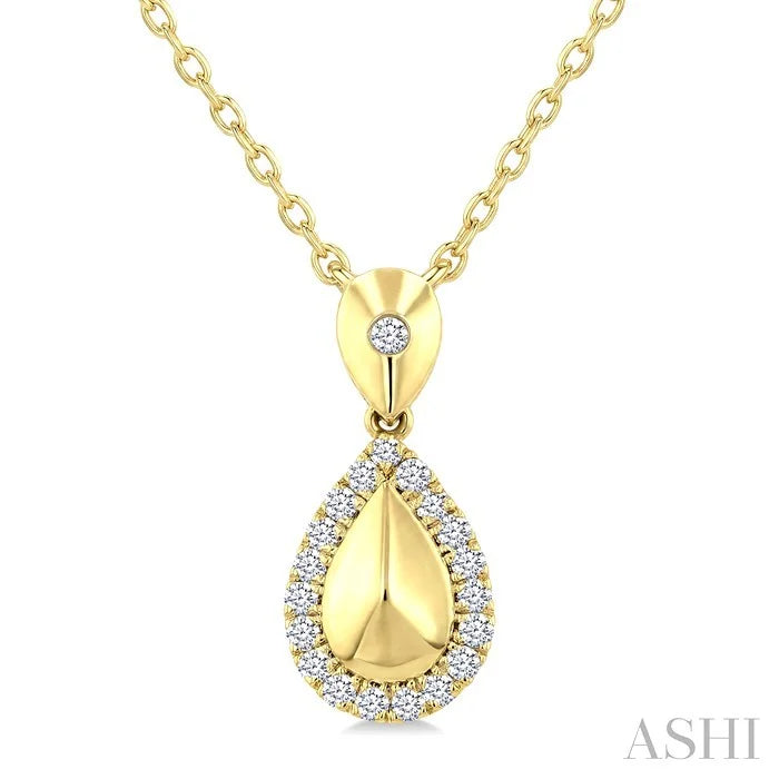 Golden Glow Pear Shape Diamond Fashion Pendant