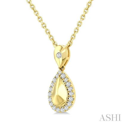 Golden Glow Pear Shape Diamond Fashion Pendant