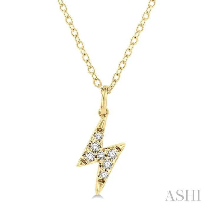 Lightning Bolt Petite Diamond Fashion Pendant