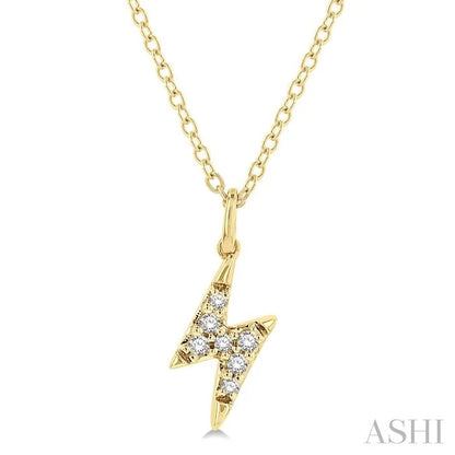 Lightning Bolt Petite Diamond Fashion Pendant