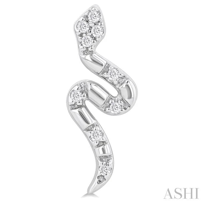 Snake Petite Diamond Fashion Earrings