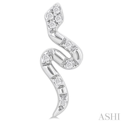 Snake Petite Diamond Fashion Earrings